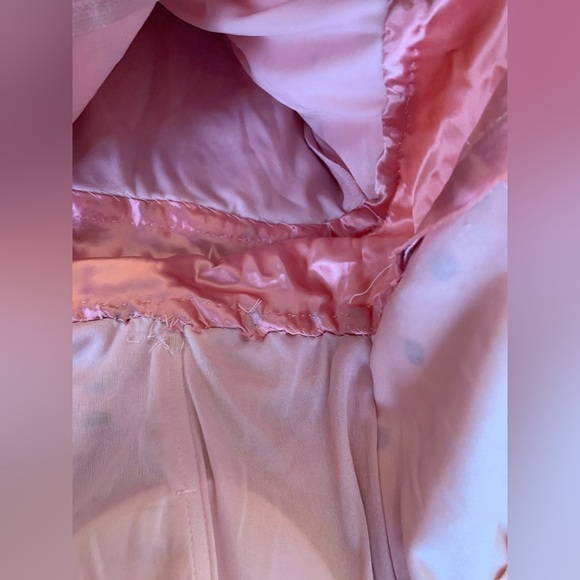 Pink polka dot party dance prom dress summer wedding pretty in pink handmade vtg - Picture 11 of 11